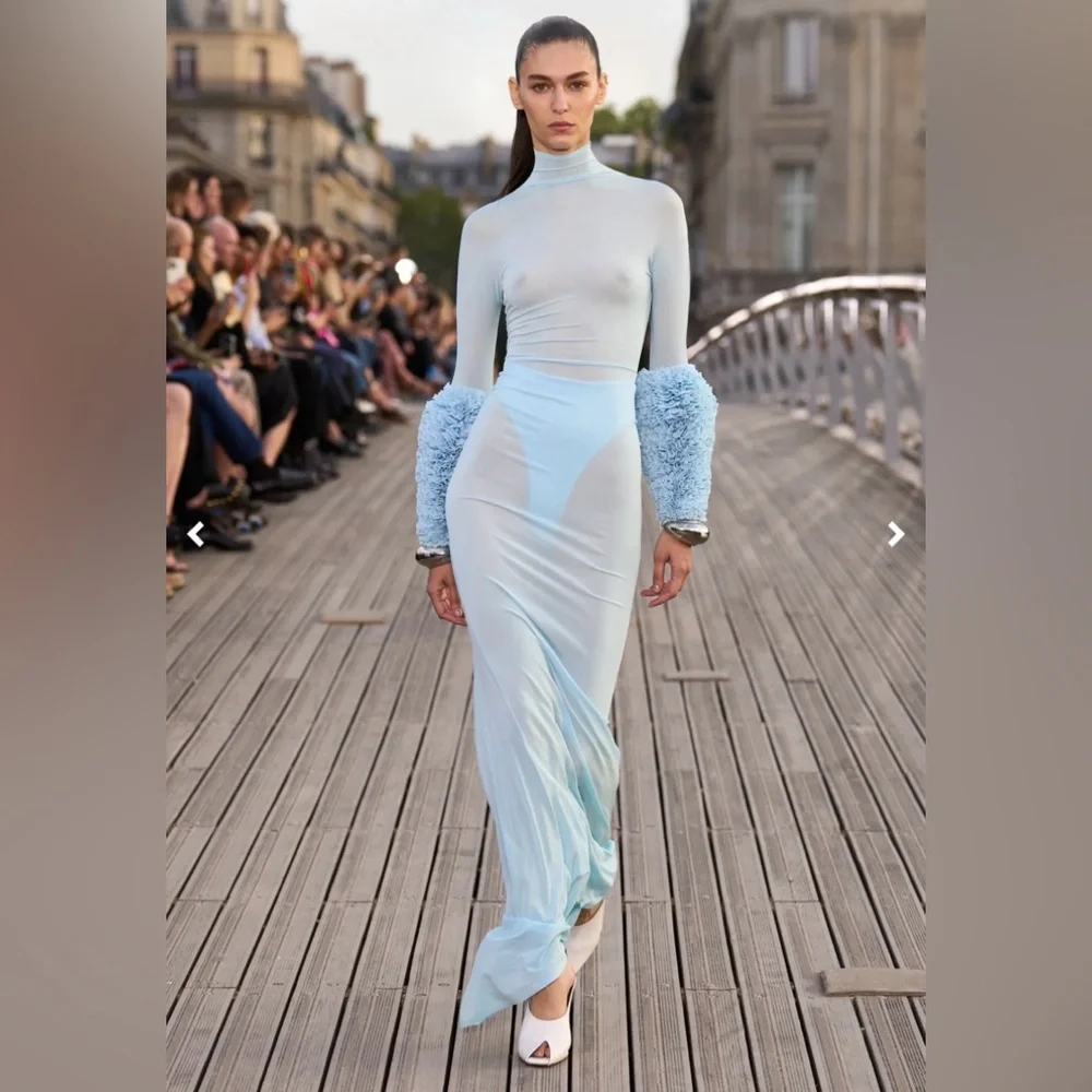 BNWT Alaia Spike 55 Leather Peep-Toe Mules in White Size 38 - Picture 9 of 10